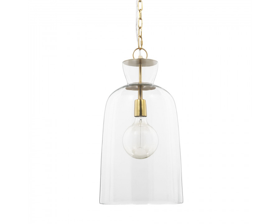 Mercana Sadah Tall Pendant Light with Gold Metal - Clear, Metal