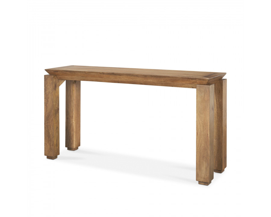 Mercana - Sapphira Brown Wood Tapered Top Console Table