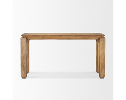 Mercana - Sapphira Brown Wood Tapered Top Console Table