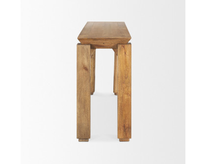 Mercana - Sapphira Brown Wood Tapered Top Console Table