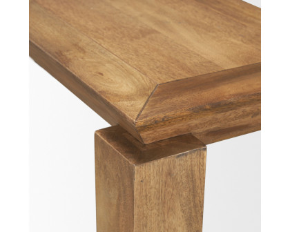 Mercana - Sapphira Brown Wood Tapered Top Console Table