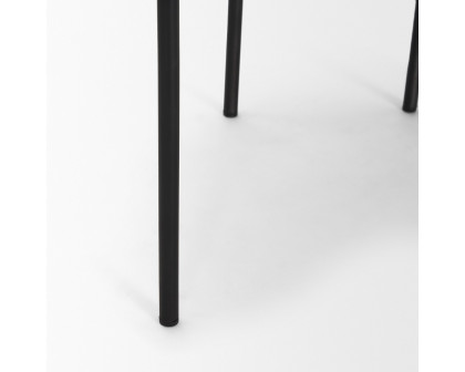 Mercana Parker Dining Chair with Black Metal - Brown/Black