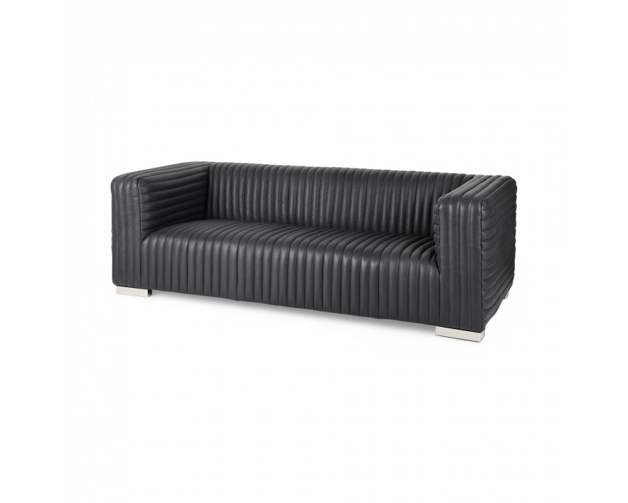 Mercana Ricciardo 82,5" 3 Seater Sofa - Black, Leather