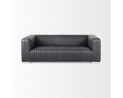 Mercana Ricciardo 82,5" 3 Seater Sofa - Black, Leather