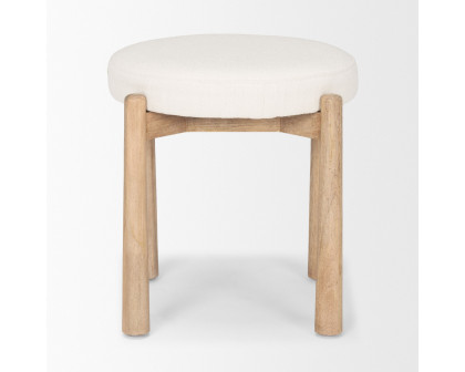 Mercana - Shaiden Counter Stool with Cream Fabric in Brown, Wood