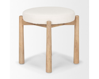 Mercana - Shaiden Counter Stool with Cream Fabric in Brown, Wood