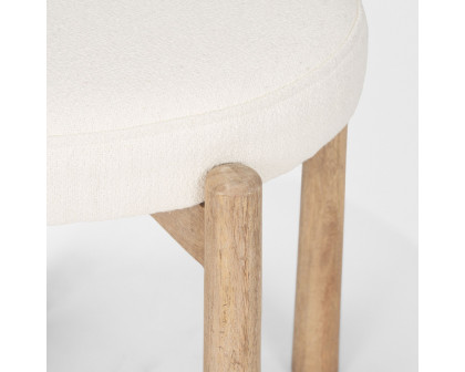 Mercana - Shaiden Counter Stool with Cream Fabric in Brown, Wood