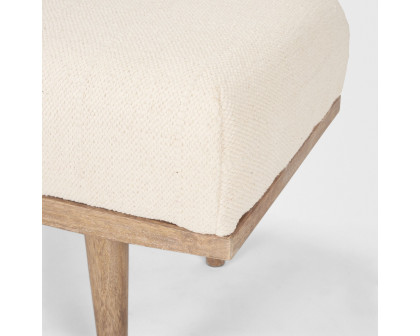 Mercana Shae Bench with Oatmeal Fabric - Cream