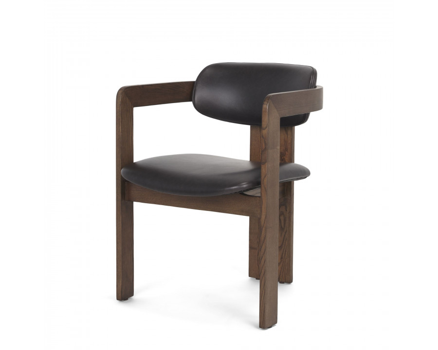 Mercana - Shiro Dining Chair with Espresso Brown Leather