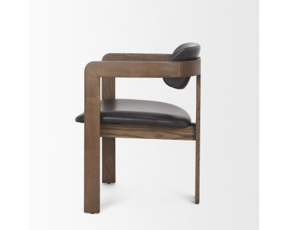 Mercana - Shiro Dining Chair with Espresso Brown Leather