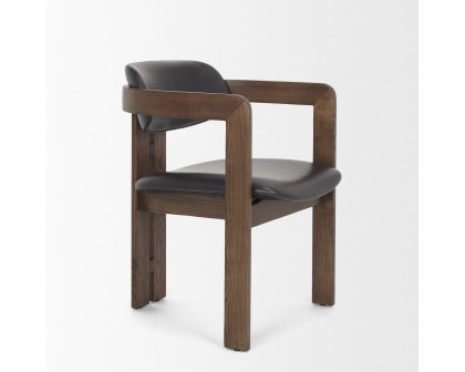 Mercana - Shiro Dining Chair with Espresso Brown Leather