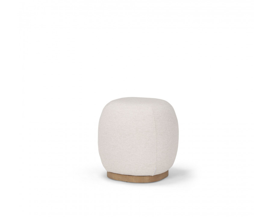 Mercana Siren Counter Stool with Light Brown Wood - Cream