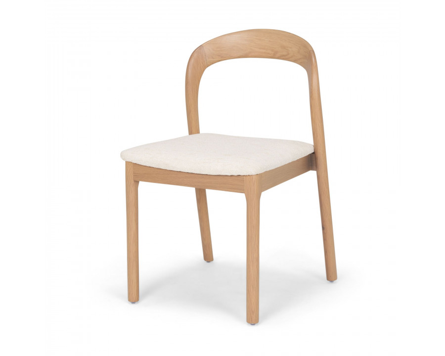 Mercana - Nobu Dining Chair with Cream Fabric Open Back