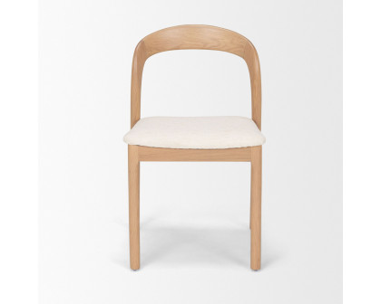 Mercana - Nobu Dining Chair with Cream Fabric Open Back