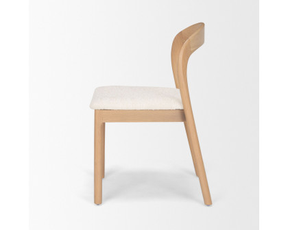 Mercana - Nobu Dining Chair with Cream Fabric Open Back