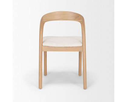 Mercana - Nobu Dining Chair with Cream Fabric Open Back