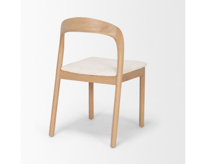 Mercana - Nobu Dining Chair with Cream Fabric Open Back