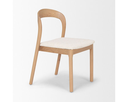 Mercana - Nobu Dining Chair with Cream Fabric Open Back