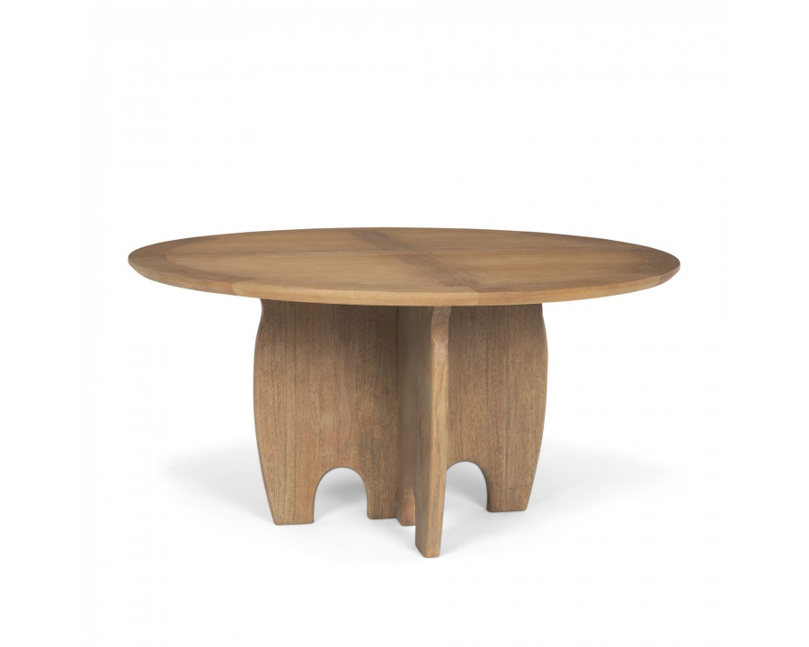 Mercana - Sonomi Round Dining Table with Oak Tabletop in Brown, Wood