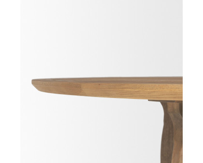 Mercana - Sonomi Round Dining Table with Oak Tabletop in Brown, Wood