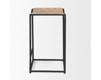 Mercana Taniel Counter Stool - Light Brown, Leather