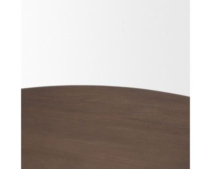 Mercana Shima Round Coffee Table with Arched Legs - Dark Brown