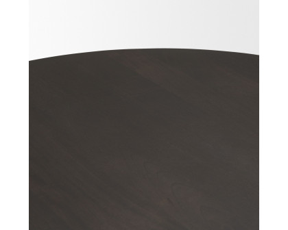 Mercana - Tarro Round Dining Table with Geometrical Base in Espresso, Wood