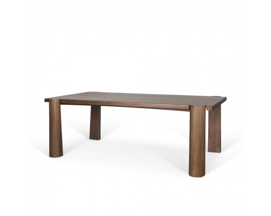 Mercana - Tammar Rectangular Dining Table with Tapered Legs in Brown, Wood