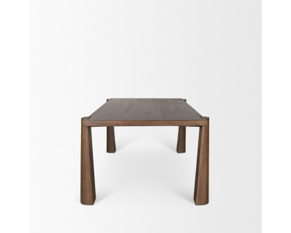 Mercana - Tammar Rectangular Dining Table with Tapered Legs in Brown, Wood