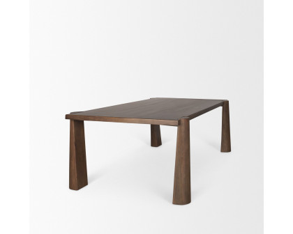 Mercana - Tammar Rectangular Dining Table with Tapered Legs in Brown, Wood