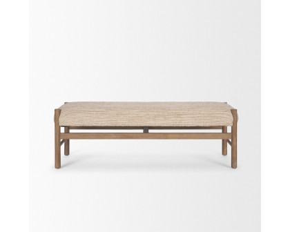 Mercana - Tadi Bench with Rug Seat in Dark Brown