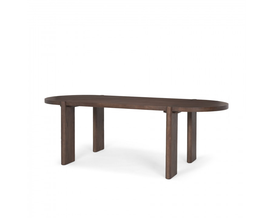 Mercana Sohan Oval Dining Table - Dark Brown