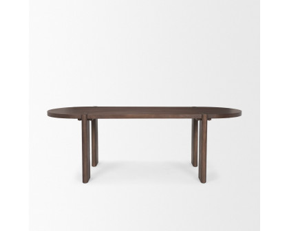 Mercana Sohan Oval Dining Table - Dark Brown