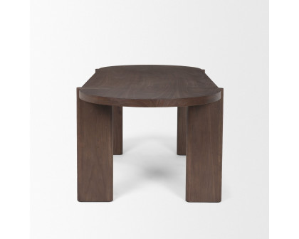 Mercana Sohan Oval Dining Table - Dark Brown