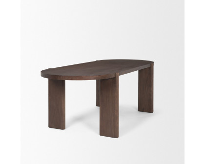 Mercana Sohan Oval Dining Table - Dark Brown