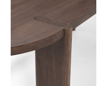 Mercana Sohan Oval Dining Table - Dark Brown