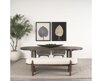 Mercana Sohan Oval Dining Table - Dark Brown