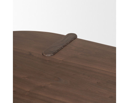 Mercana - Sohan Dark Brown Elm Wood Oblong Desk