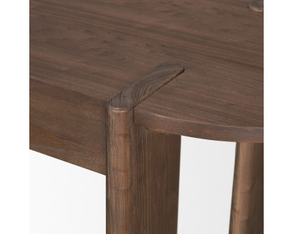 Mercana - Sohan Dark Brown Elm Wood Oblong Desk