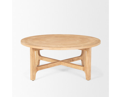 Mercana - Taylin Light Brown Wood Round Coffee Table