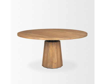 Mercana Swanson Round Dining Table - Light Brown