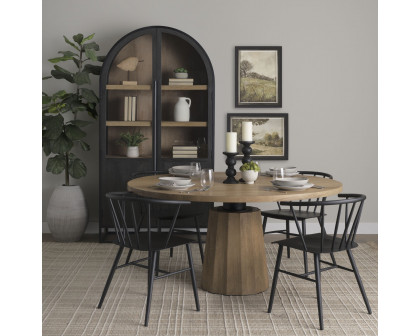 Mercana Swanson Round Dining Table - Light Brown