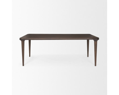 Mercana Suvan 84" Rectangular Dining Table - Dark Brown