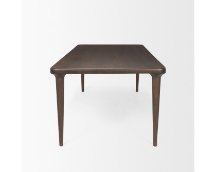 Mercana Suvan 84" Rectangular Dining Table - Dark Brown