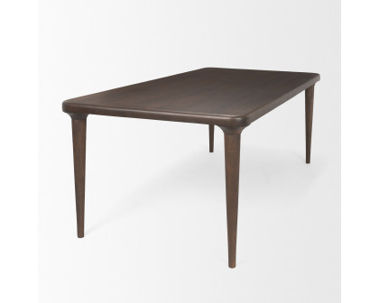 Mercana Suvan 84" Rectangular Dining Table - Dark Brown