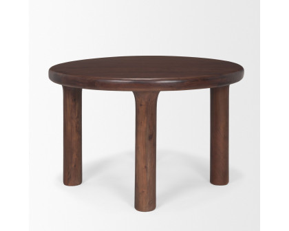 Mercana Soma Round Dining Table - Dark Brown