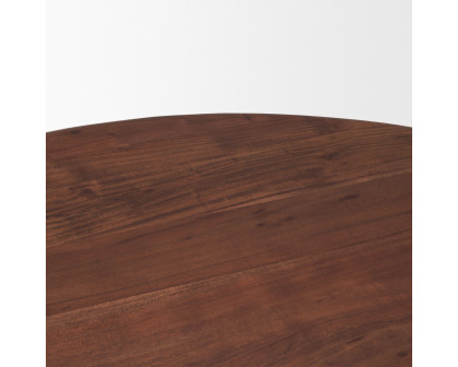 Mercana Soma Round Dining Table - Dark Brown