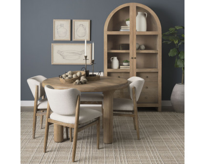 Mercana Soma Round Dining Table - Light Brown