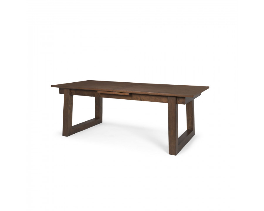 Mercana - Takota Rectangular Dining Table with Birch Wood Legs Extendable in Brown, Wood