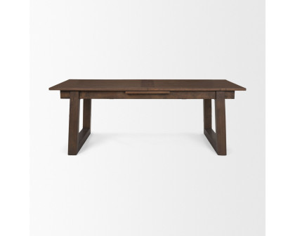 Mercana - Takota Rectangular Dining Table with Birch Wood Legs Extendable in Brown, Wood